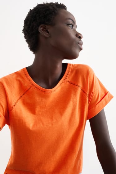 Dames - T-shirt - oranje