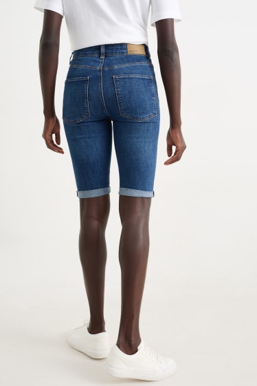 Dona - Bermudes texanes - mid waist - LYCRA® - texà blau