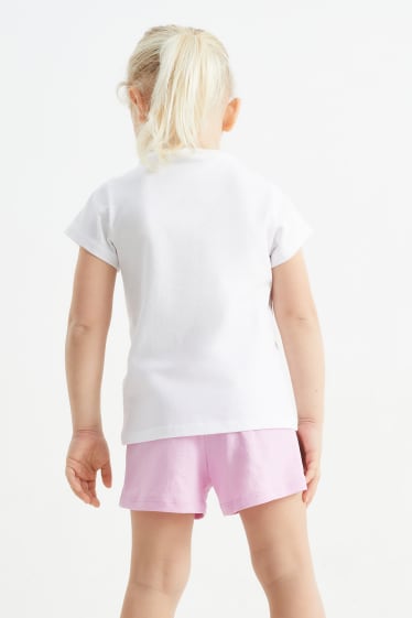 Enfants - Lot de 2 - toucans - pyjashorts - 4 pièces - blanc / rose