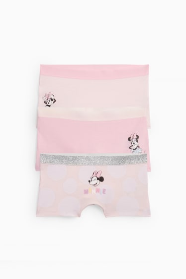 Dětské - Multipack 3 ks - Minnie Mouse - boxerky - růžová