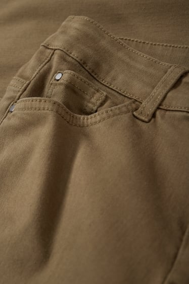 Dámské - Slim jeans - high waist - LYCRA® - khaki
