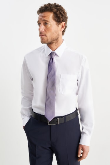 Men - Silk tie - patterned - light violet