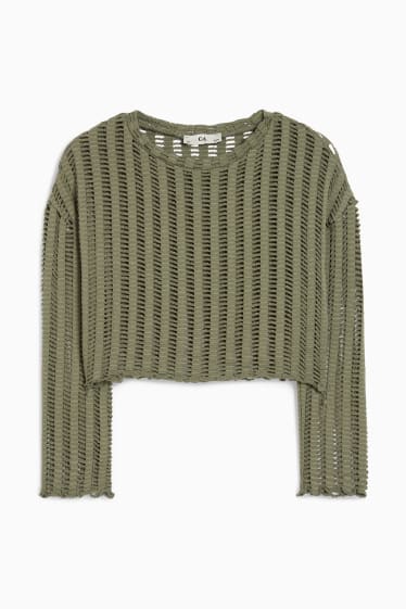 Bambine - Maglione - verde scuro