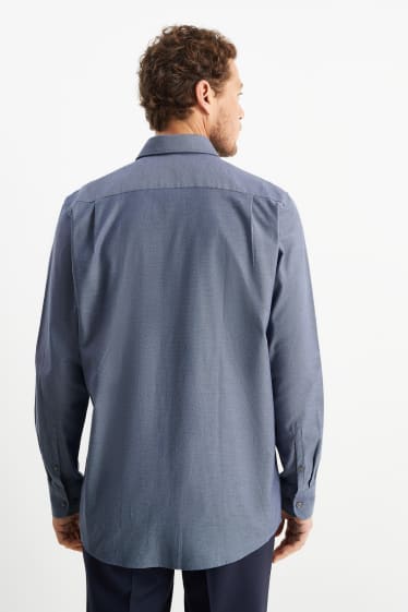 Men - Oxford shirt - regular fit - Kent collar - easy-iron - dark blue