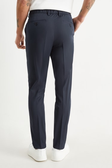 Hommes - Pantalon de costume - slim fit - Flex - stretch - bleu foncé