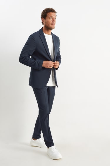 Home - Pantalons combinables - slim fit - Flex - elàstic - blau fosc
