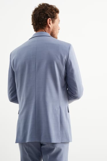 Hommes - Veste de costume - regular fit - Flex - laine mélangée - bleu