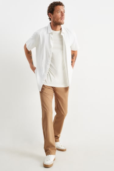 Uomo - Pantaloni - regular fit - beige