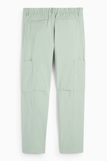 Pánské - Cargo kalhoty - relaxed fit - mátově zelená