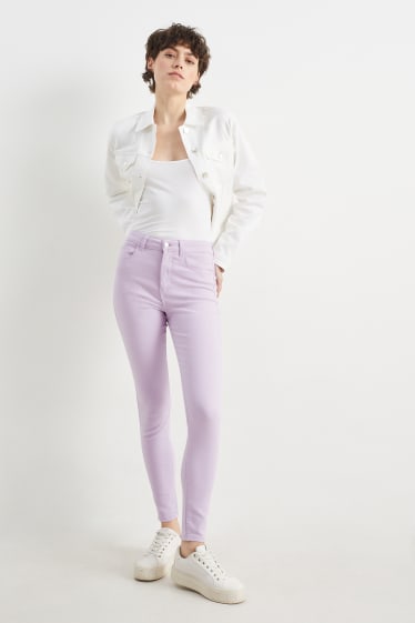 Dames - Jegging jeans - high waist - lichtpaars
