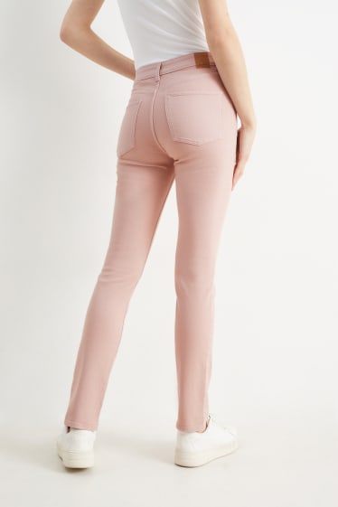 Femmes - Slim jean - high waist - rose