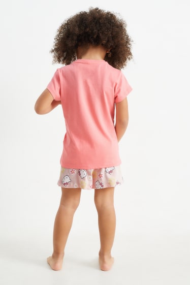 Kinderen - Hello Kitty - shortama - 2-delig - fuchsiarood