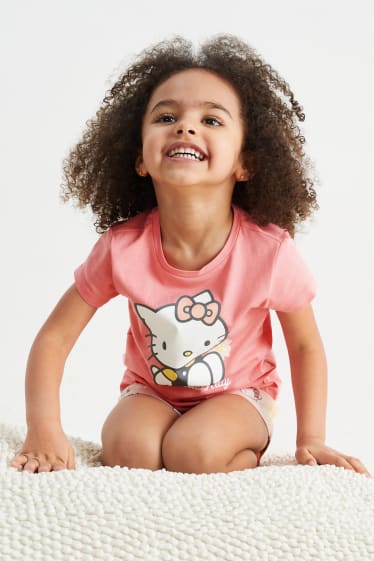 Children Girls - Hello Kitty - short pyjamas - 2 piece - pink