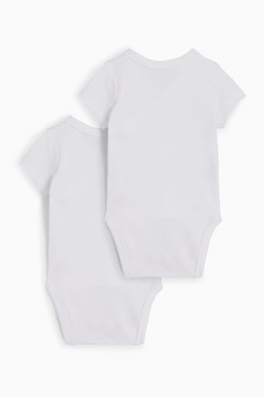 Neonati - Confezione da 2 - body incrociato per neonati - bianco