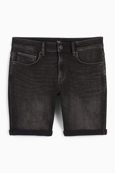 Men - Denim shorts - Flex jog denim - LYCRA® - black