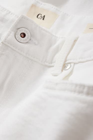 Uomo - Shorts di jeans - bianco