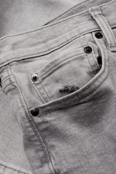 Heren - Korte spijkerbroek - jeanslichtgrijs