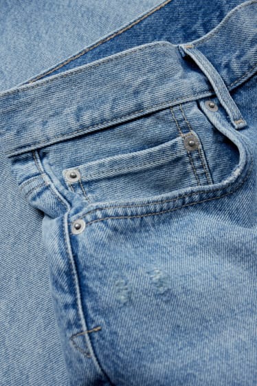 Mężczyźni - Szorty dżinsowe - dżins-jasnoniebieski