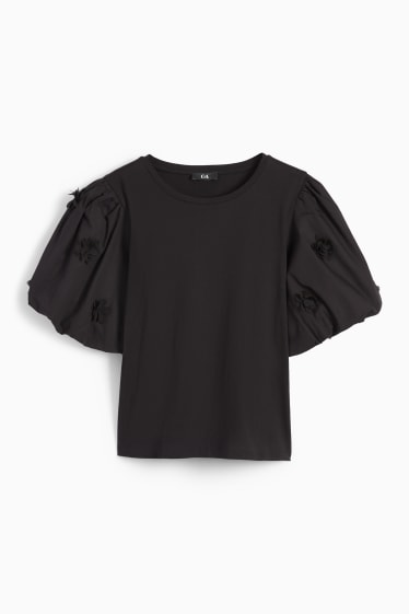 Dames - T-shirt - zwart