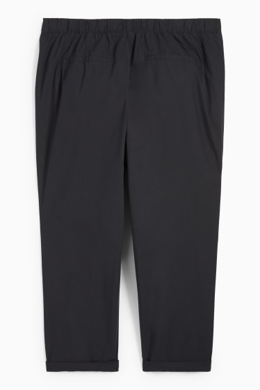 Donna - Pantaloni - vita media - tapered fit - nero