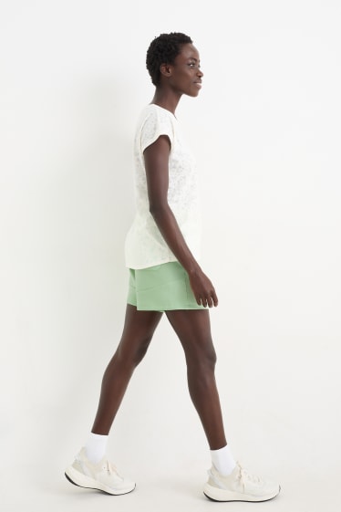 Femmes - Short en molleton de sport - vert menthe