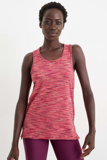 Mujer - Camiseta de tirantes funcional - protección UV - estampada - fucsia
