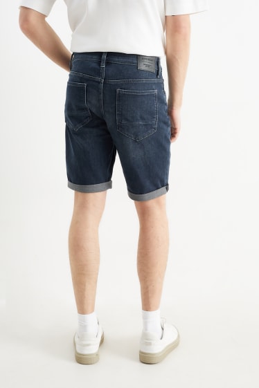Men - Denim shorts - jog denim - LYCRA® - denim-dark blue