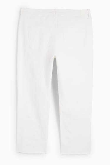 Dona - Straight jeans - high waist - blanc trencat