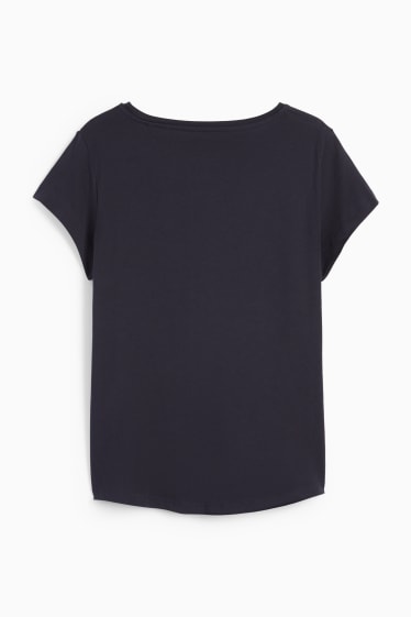 Dames - Basic T-shirt - donkerblauw