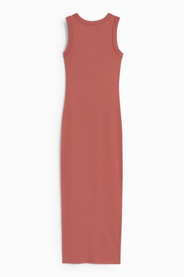 Damen - Figurbetontes Kleid - dunkelrosa