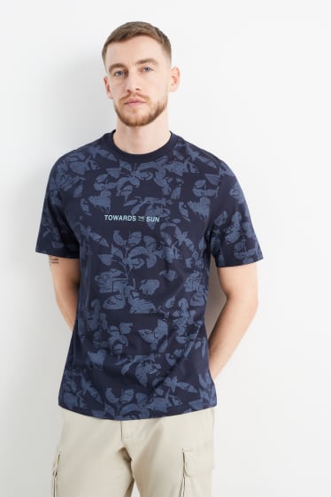 Mężczyźni - T-shirt  - ciemnoniebieski