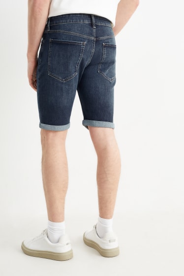 Bărbați - Pantaloni scurți de blugi - LYCRA® - denim-albastru închis
