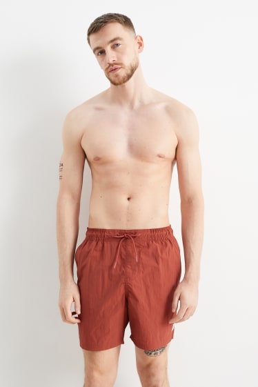 Herren - Badeshorts - dunkelrot