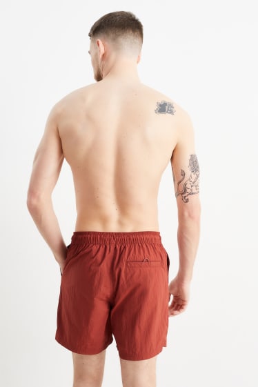 Hommes - Short de bain - rouge foncé
