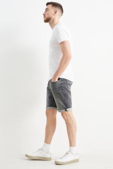 Heren - Korte spijkerbroek - Flex jog denim - LYCRA® - jeansgrijs