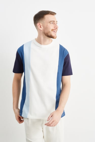 Uomo - T-shirt - bianco / azzurro