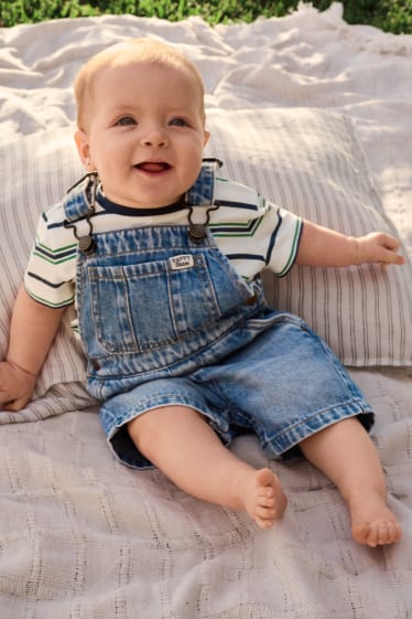 Babys - Baby-outfit - 2-delig - jeansblauw