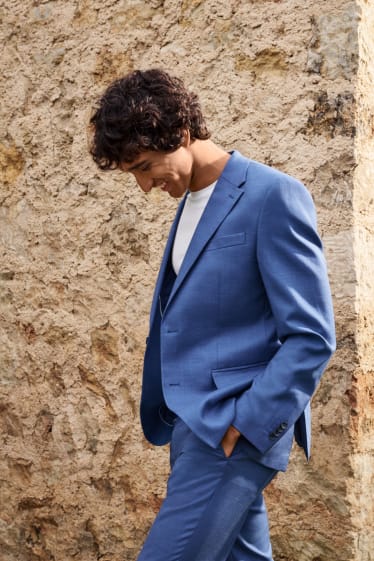 Men - Mix-and-match tailored jacket - regular fit - Flex - stretch - dark blue