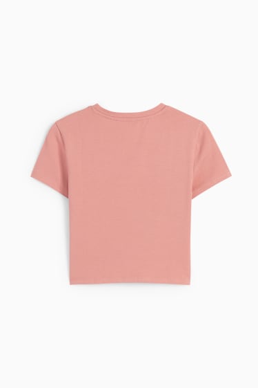 Femei - CLOCKHOUSE - tricou crop - roz închis