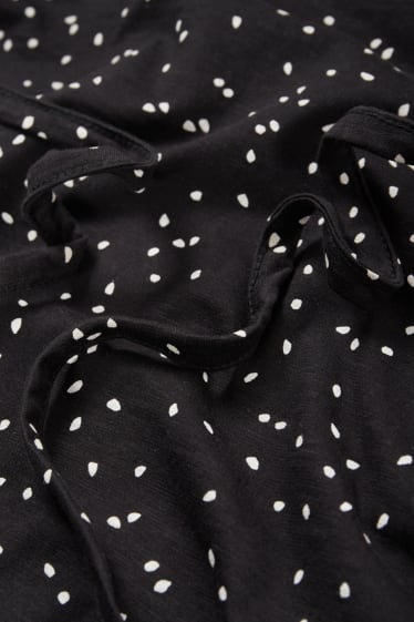 Dámské - Těhotenské tričko - puntíkované - černá