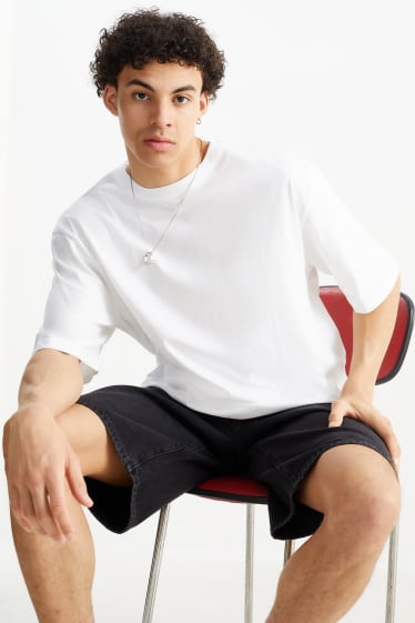 Herren - Oversized-T-Shirt - weiß