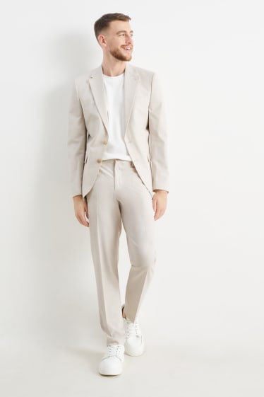 Uomo - Pantaloni coordinabili - slim fit - Flex - elasticizzati - beige chiaro