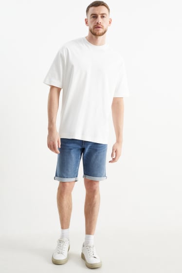 Men - Denim shorts - jog denim - LYCRA® - blue denim