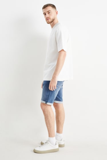 Heren - Korte spijkerbroek - jog denim - LYCRA® - jeansblauw