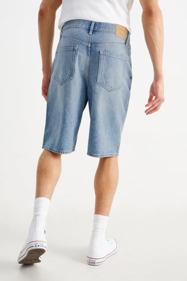 Bărbați - Pantaloni scurți de blugi - denim-albastru deschis