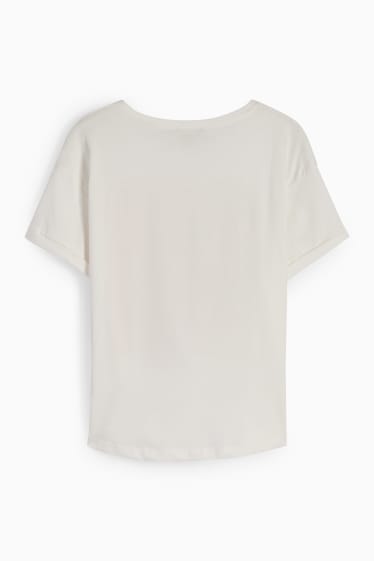 Damen - T-Shirt - cremeweiss