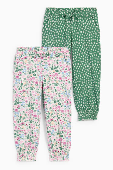 Children - Multipack of 2 - jersey trousers - floral - cremewhite