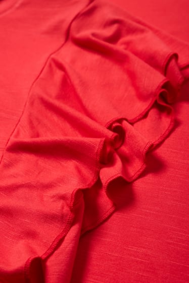 Dona - Samarreta bàsica de màniga curta - vermell