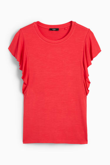 Kobiety - T-shirt basic - czerwony