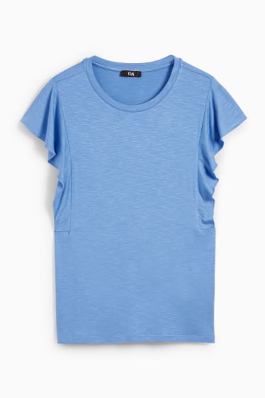 Women - Basic T-shirt - blue